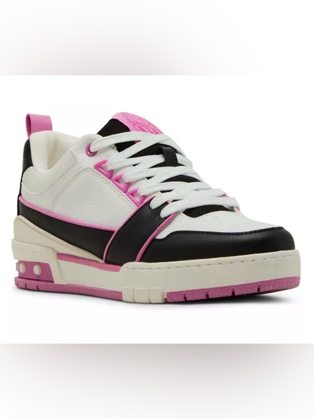 Steve Madden Skater Women's Fashion Sneakers Black/Pink originally $110 size 7.5
